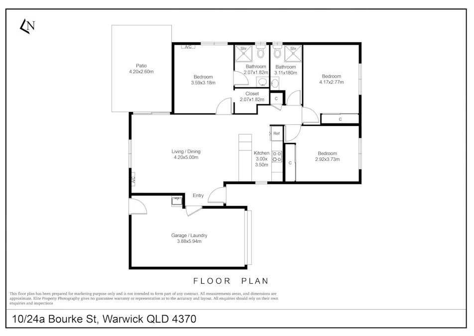10/24A Bourke Street, Warwick, QLD, 4370 - Floorplan 1