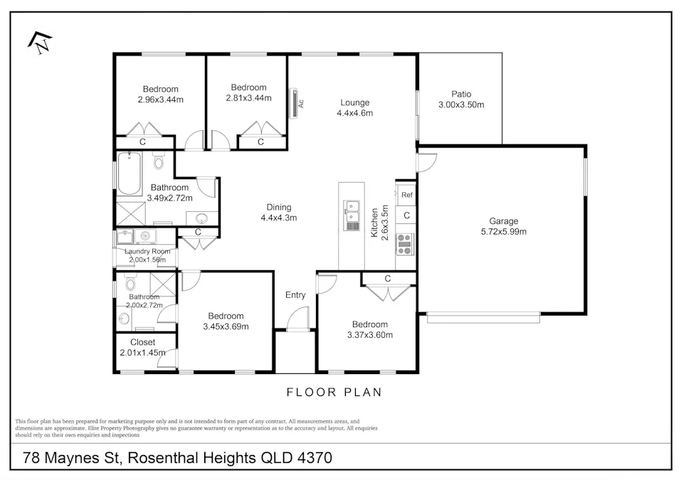 78 Maynes Street, Rosenthal Heights, QLD, 4370 - Floorplan 1