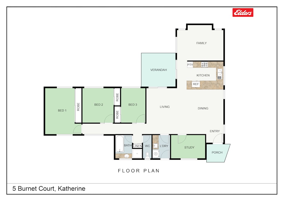 5 Burnet Court, Katherine, NT, 0850 - Floorplan 1