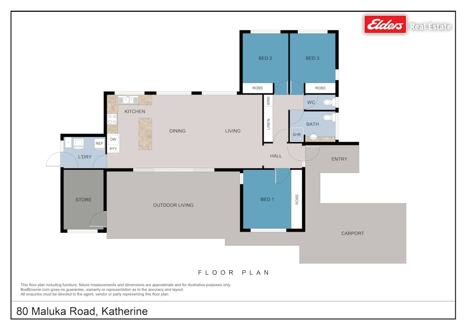 80 Maluka Road, Katherine, NT, 0850 - Floorplan 1