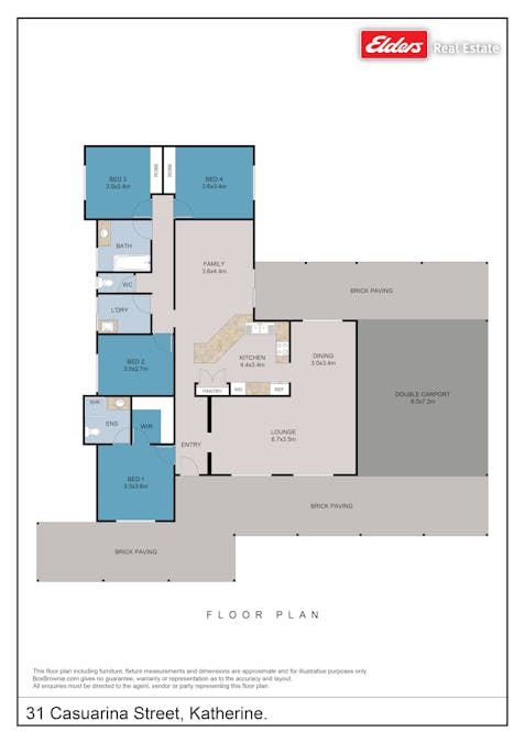 31 Casuarina Street, Katherine, NT, 0850 - Floorplan 1