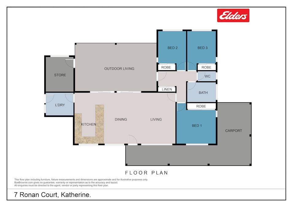 7 Ronan Court, Katherine, NT, 0850 - Floorplan 1