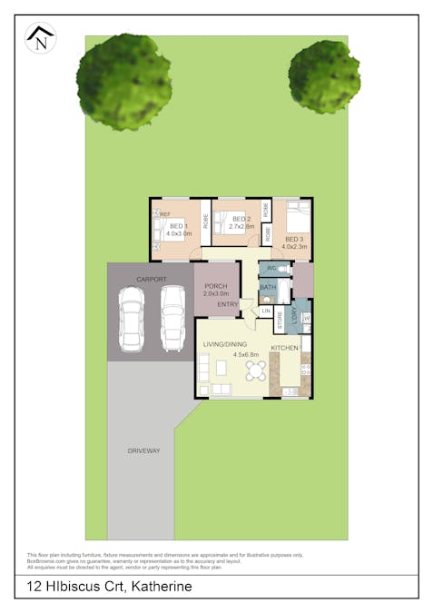 12 Hibiscus Court, Katherine, NT, 0850 - Floorplan 1