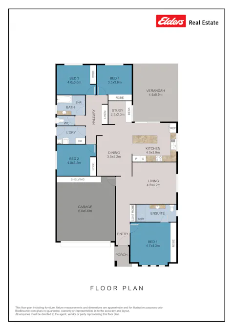 19 Bradshaw Crescent, Katherine, NT, 0850 - Floorplan 1