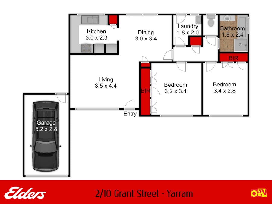 2/10 Grant Street, Yarram, VIC, 3971 - Floorplan 1