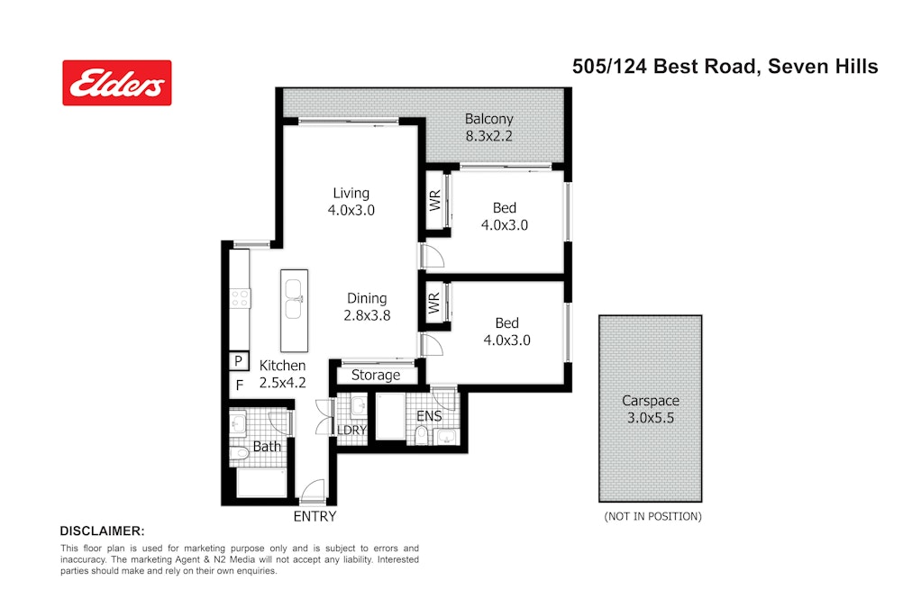 505/124 Best Road, Seven Hills, NSW, 2147 - Floorplan 1