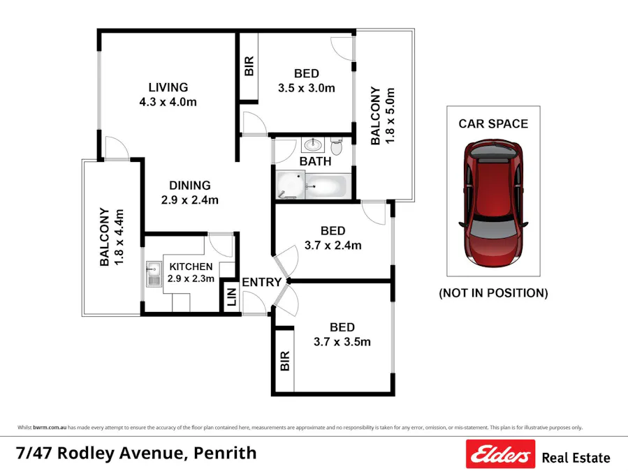 7/47 Rodley Avenue, Penrith, NSW, 2750 - Floorplan 1