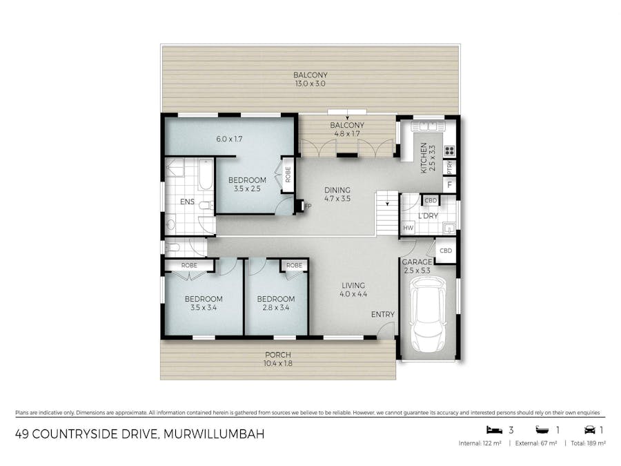 49 Countryside Drive, Murwillumbah, NSW, 2484 - Floorplan 1