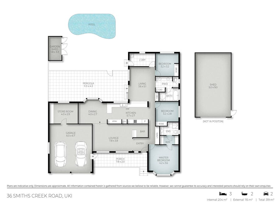 36 Smiths Creek Road, Uki, NSW, 2484 - Floorplan 1