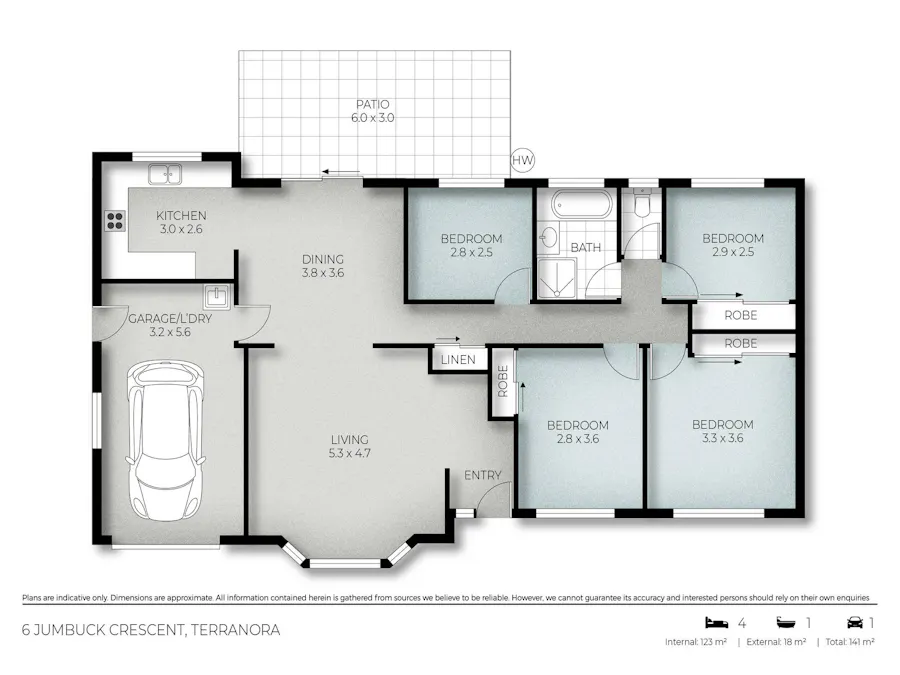 6 Jumbuck Crescent, Terranora, NSW, 2486 - Floorplan 1