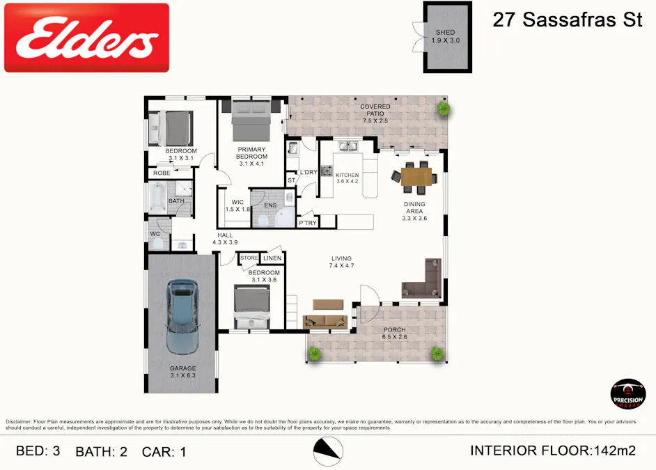 27 Sassafras Street, Pottsville, NSW, 2489 - Floorplan 1