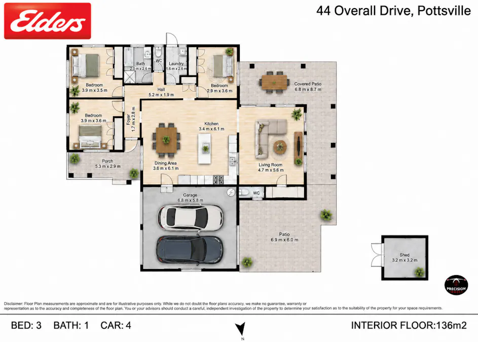 44 Overall Drive, Pottsville, NSW, 2489 - Floorplan 1