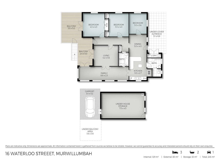 16 Waterloo Street, Murwillumbah, NSW, 2484 - Floorplan 1