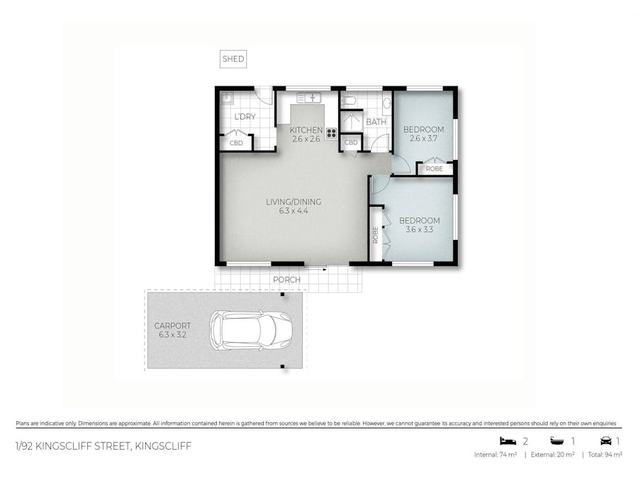 1/92 Kingscliff Street, Kingscliff, NSW, 2487 - Floorplan 1