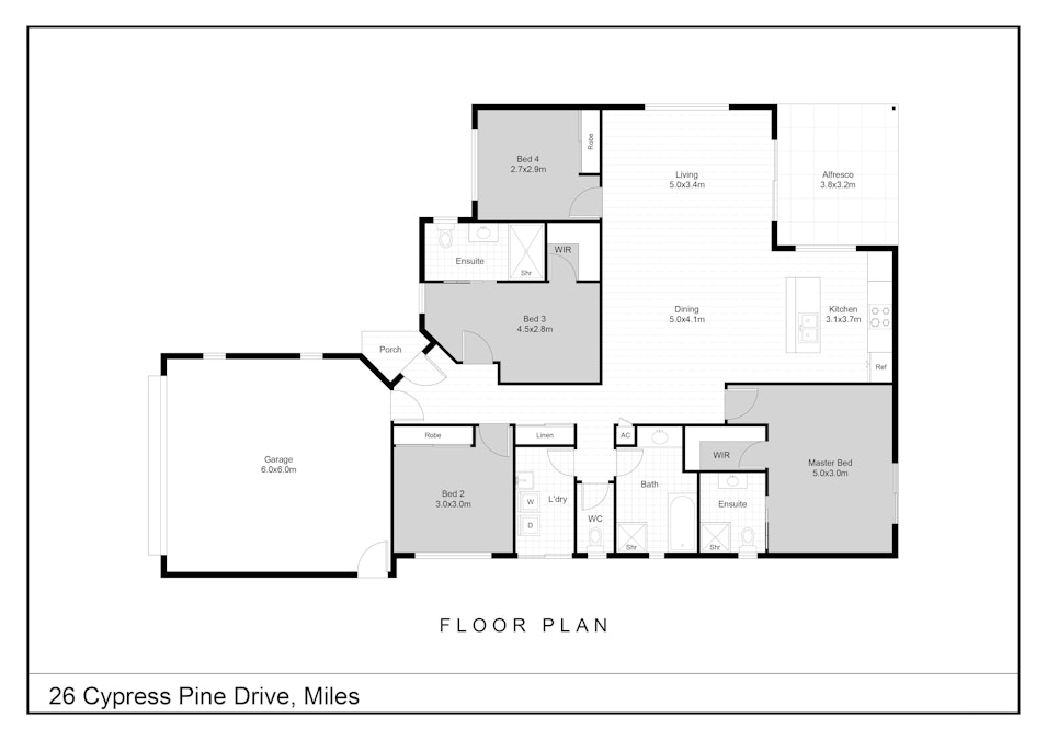 26 Cypress Pines Drive, Miles, QLD, 4415 - Floorplan 1