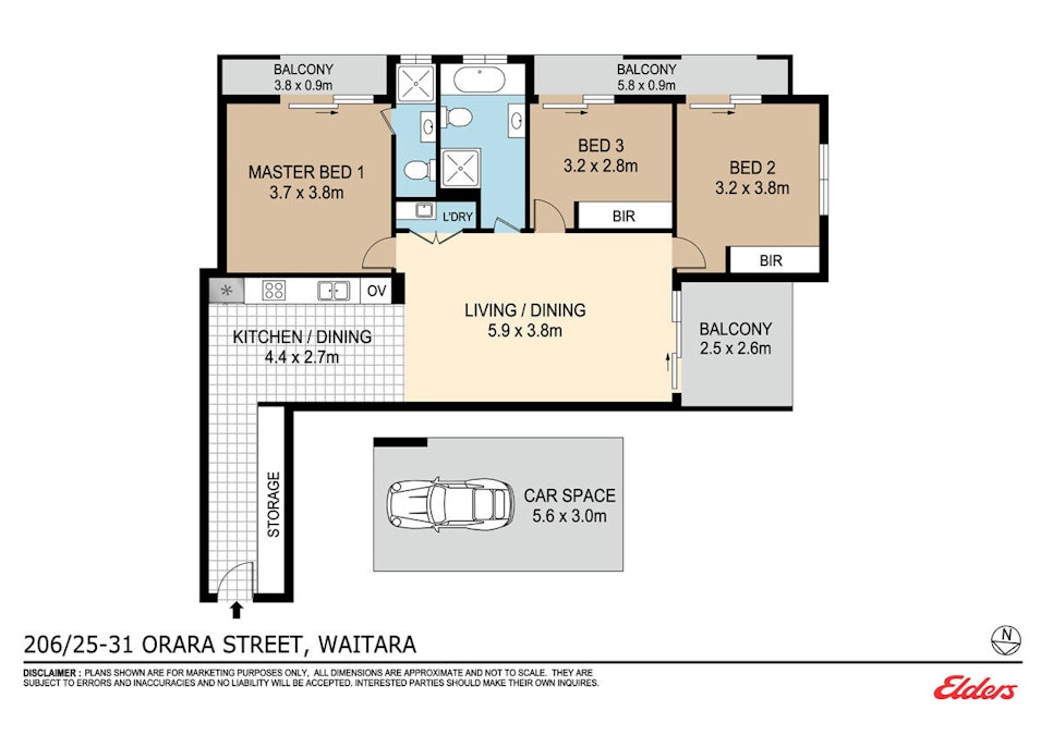206/25-31 Orara Street, Waitara, NSW, 2077 - Floorplan 1