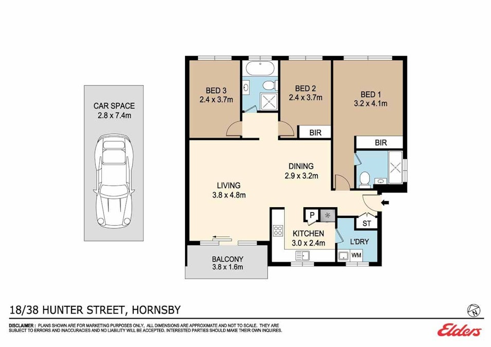 18/38-42 Hunter Street, Hornsby, NSW, 2077 - Floorplan 1