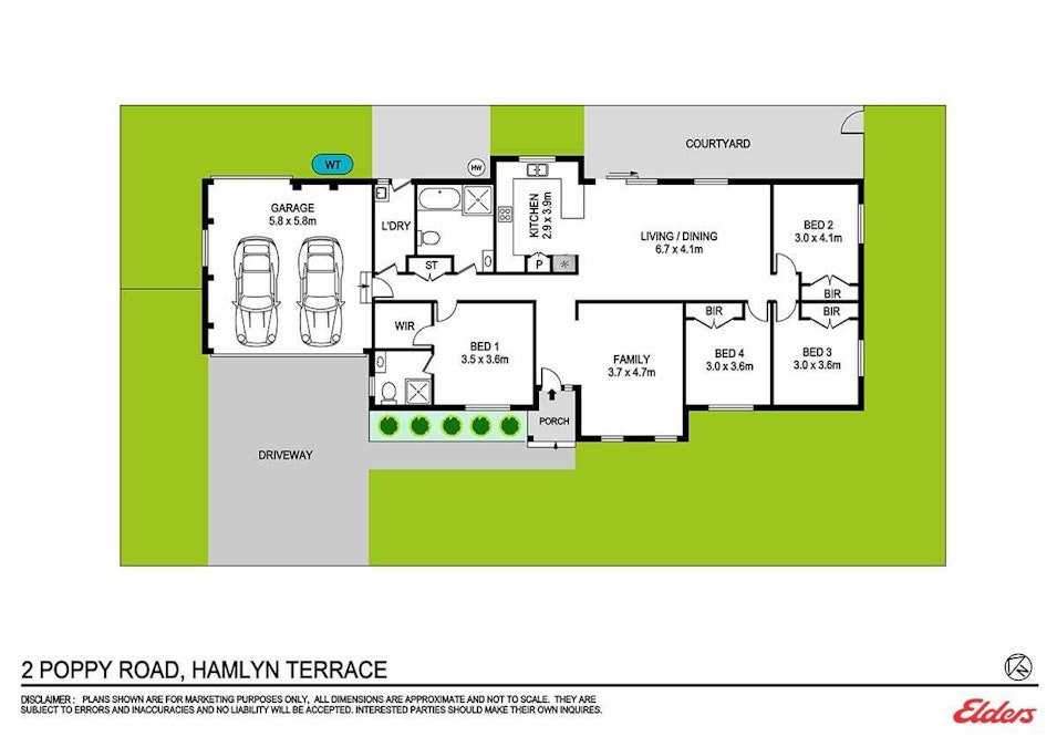 2 Poppy Road, Hamlyn Terrace, NSW, 2259 - Floorplan 1