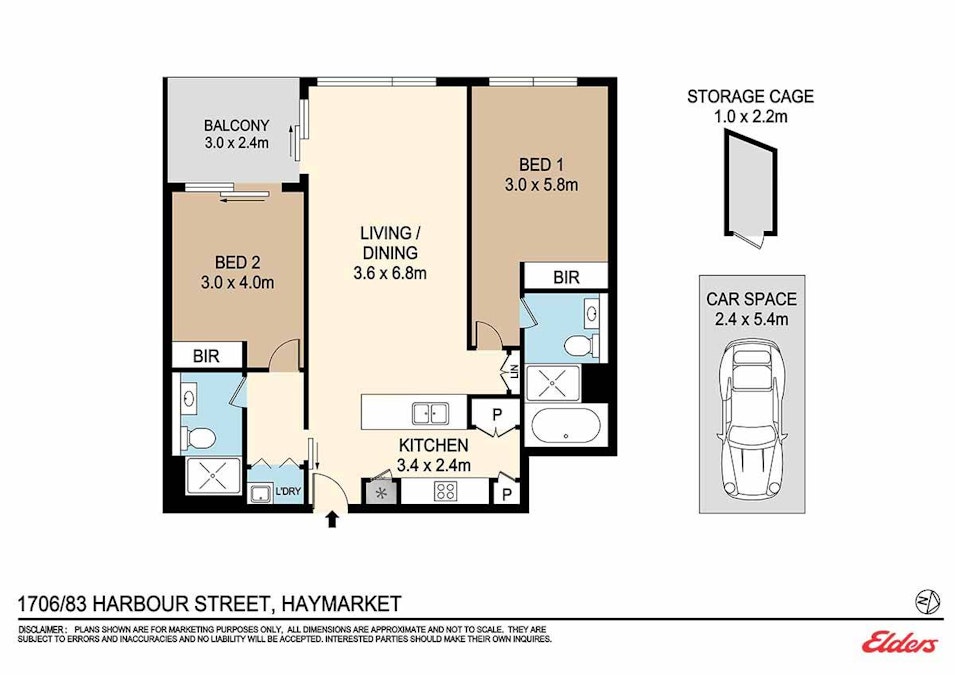 1706/83 Harbour Street, Haymarket, NSW, 2000 - Floorplan 1