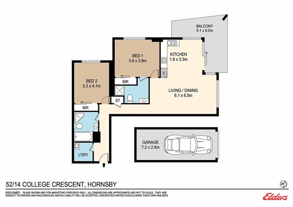 52/14 College Crescent, Hornsby, NSW, 2077 - Floorplan 1