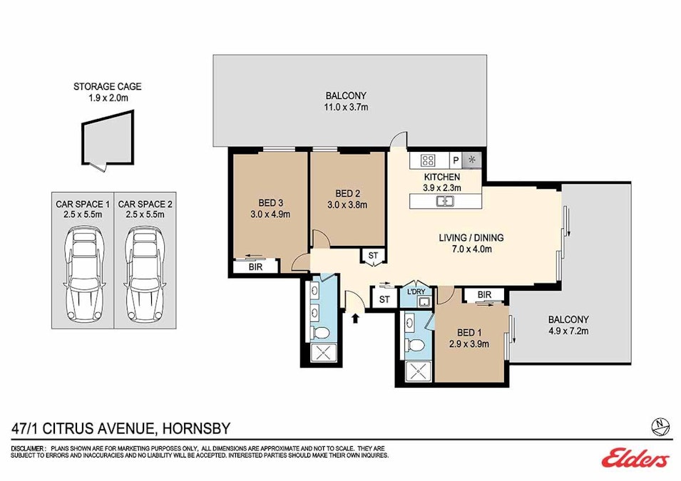 47/1 Citrus Avenue, Hornsby, NSW, 2077 - Floorplan 1