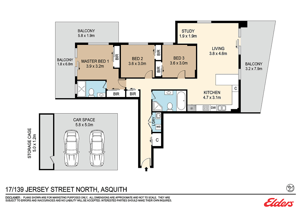 17/139 Jersey Street North, Asquith, NSW, 2077 - Floorplan 1