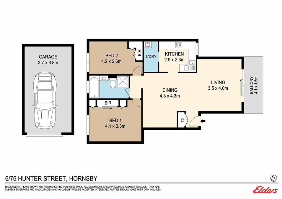 6/76 Hunter Street, Hornsby, NSW, 2077 - Floorplan 1