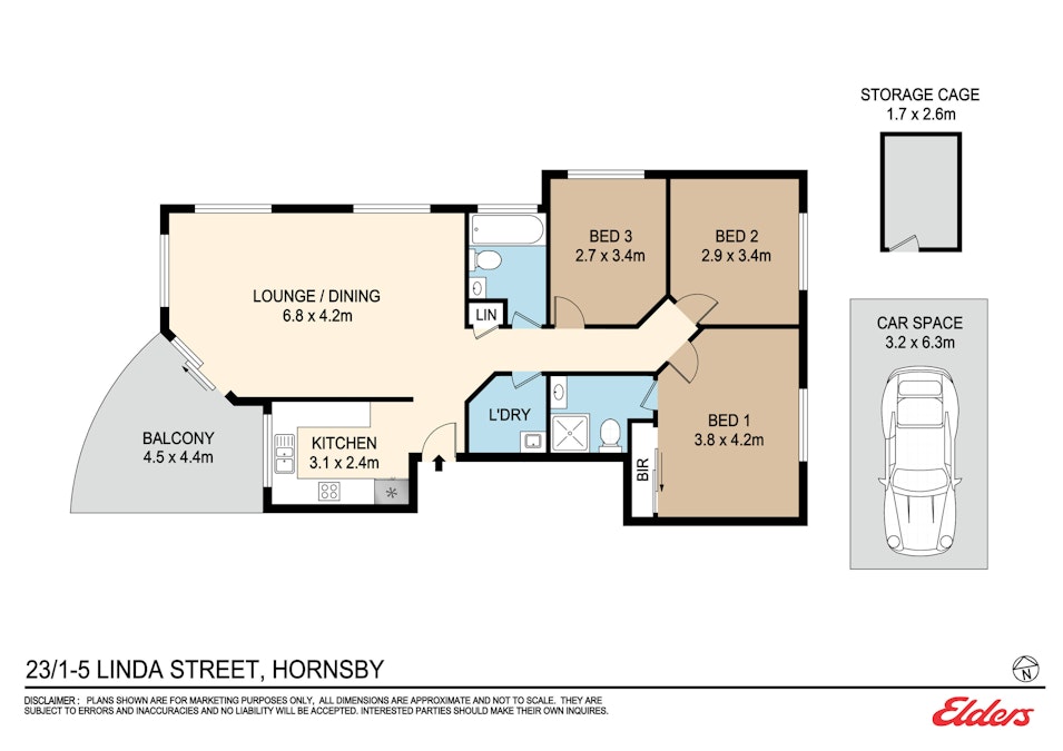 23/1-5 Linda Street, Hornsby, NSW, 2077 - Floorplan 1