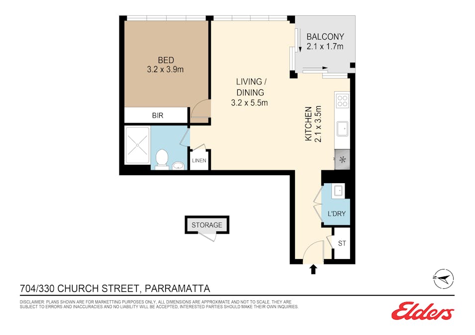 704/330 Church Street, Parramatta, NSW, 2150 - Floorplan 1