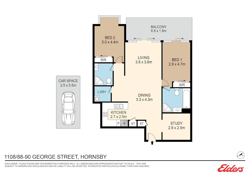 1108/88-90 George Street, Hornsby, NSW, 2077 - Floorplan 1