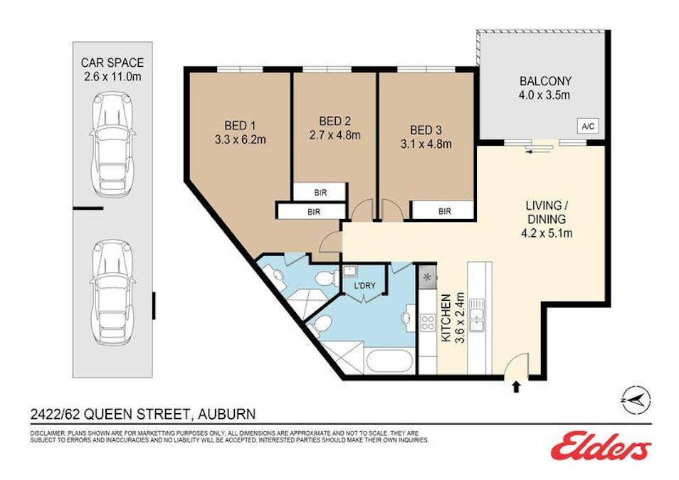 2422/62-72 Queen Street, Auburn, NSW, 2144 - Floorplan 1