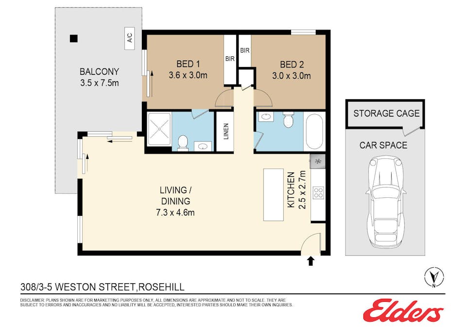 308/3-5 Weston Street, Rosehill, NSW, 2142 - Floorplan 1