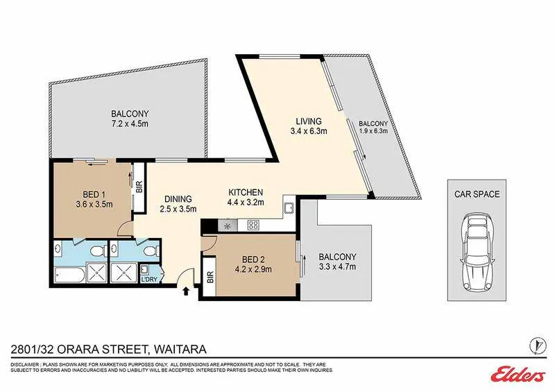 2801/32 Orara Street, Waitara, NSW, 2077 - Floorplan 1