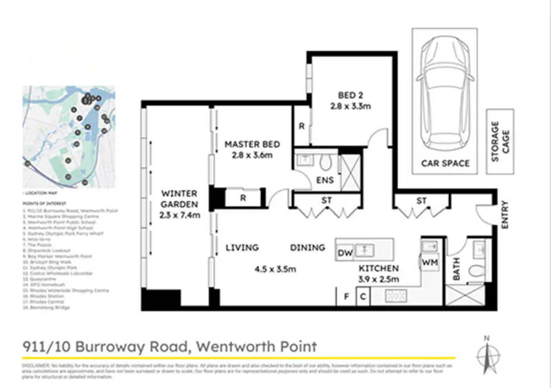 911/10 Burroway Road, Wentworth Point, NSW, 2127 - Floorplan 1