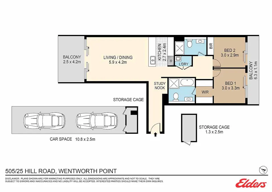 505/25 Hill Road, Wentworth Point, NSW, 2127 - Floorplan 1