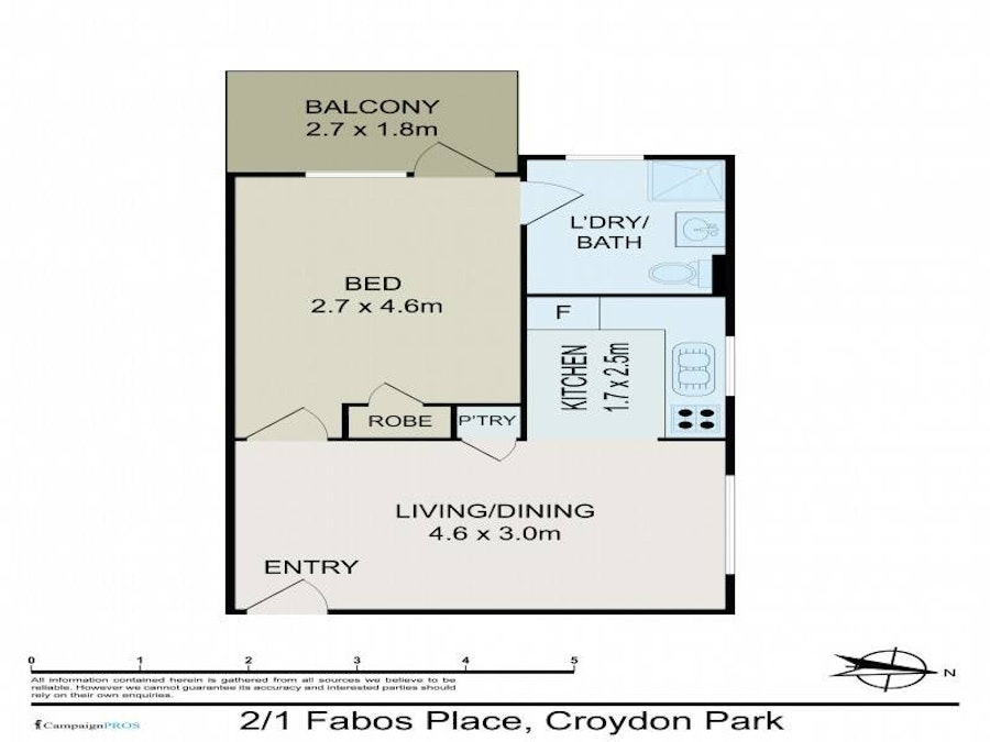 2/1 Fabos Place, Croydon Park, NSW, 2133 - Floorplan 1