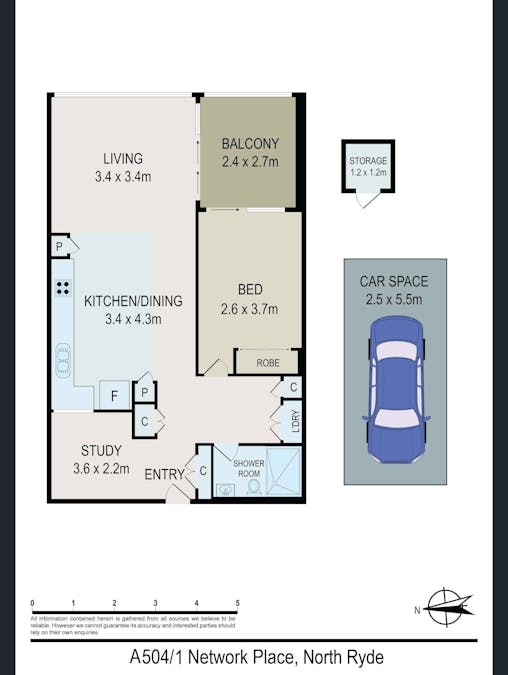 A504/1 Network Place, North Ryde, NSW, 2113 - Floorplan 1