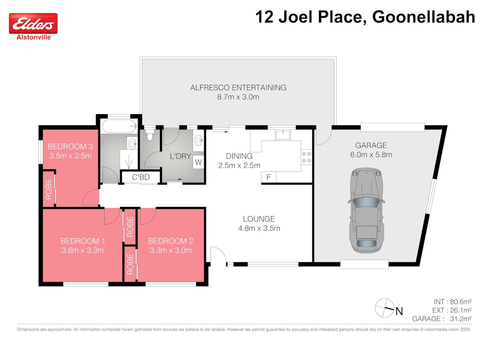 12 Joel Place, Goonellabah, NSW, 2480 - Floorplan 1