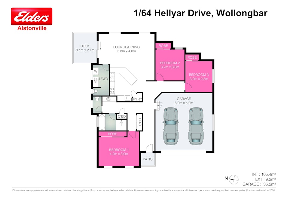 1/64 Hellyar Drive, Wollongbar, NSW, 2477 - Floorplan 1