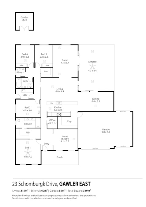 23 Schomburgk Drive, Gawler East, SA, 5118 - Floorplan 1