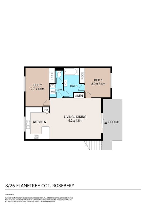 8/26 Flametree Circuit, Rosebery, NT, 0832 - Floorplan 1