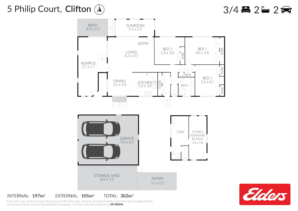 5 Philip Court, Clifton, QLD, 4361 - Floorplan 1