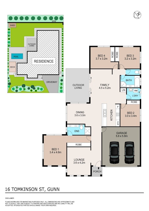 16 Tomkinson Street, Gunn, NT, 0832 - Floorplan 1