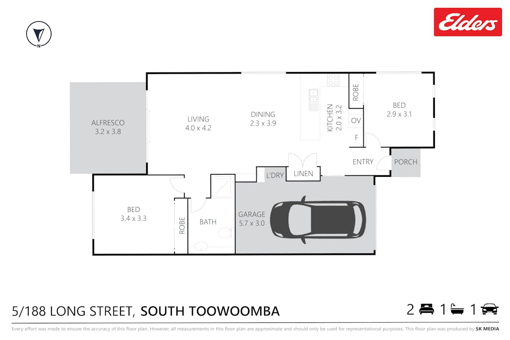 5/188 Long Street, South Toowoomba, QLD, 4350 - Floorplan 1