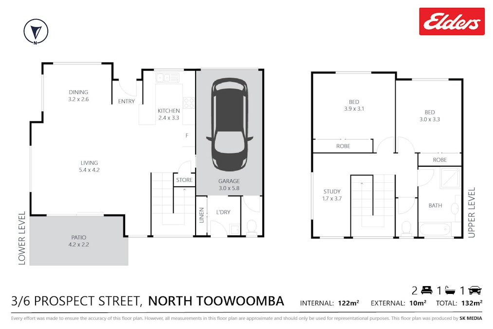 3/6 Prospect Street, North Toowoomba, QLD, 4350 - Floorplan 1