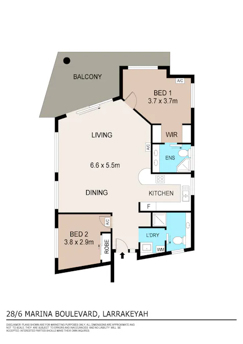 28/6 Marina Boulevard, Larrakeyah, NT, 0820 - Floorplan 1