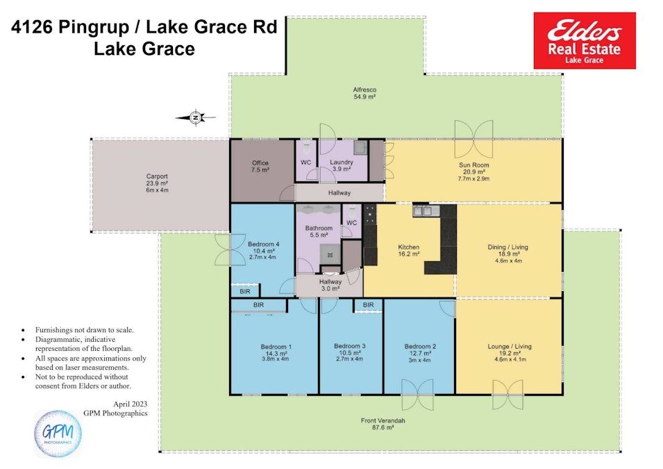 4126 Pingrup-Lake Grace Road, South Lake Grace, WA, 6353 - Floorplan 1