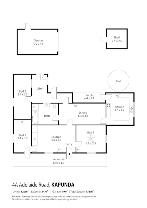 4 & 4A Adelaide Road, Kapunda, SA, 5373 - Floorplan 1