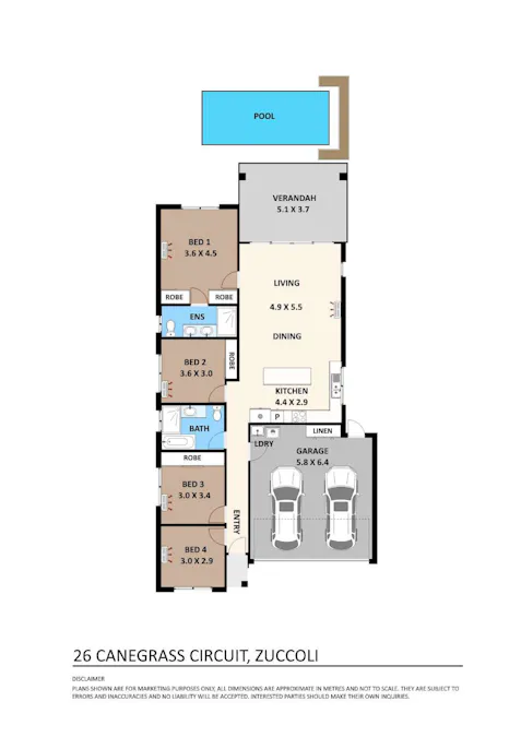 26 Canegrass Circuit, Zuccoli, NT, 0832 - Floorplan 1
