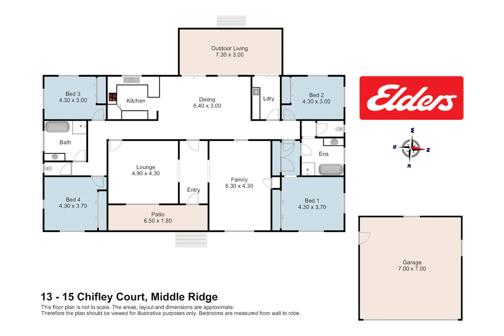 13-15 Chifley Court, Middle Ridge, QLD, 4350 - Floorplan 1